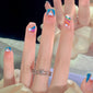Nail Beauty New Hand-painted Fake Nail Tip Tulip Patch
