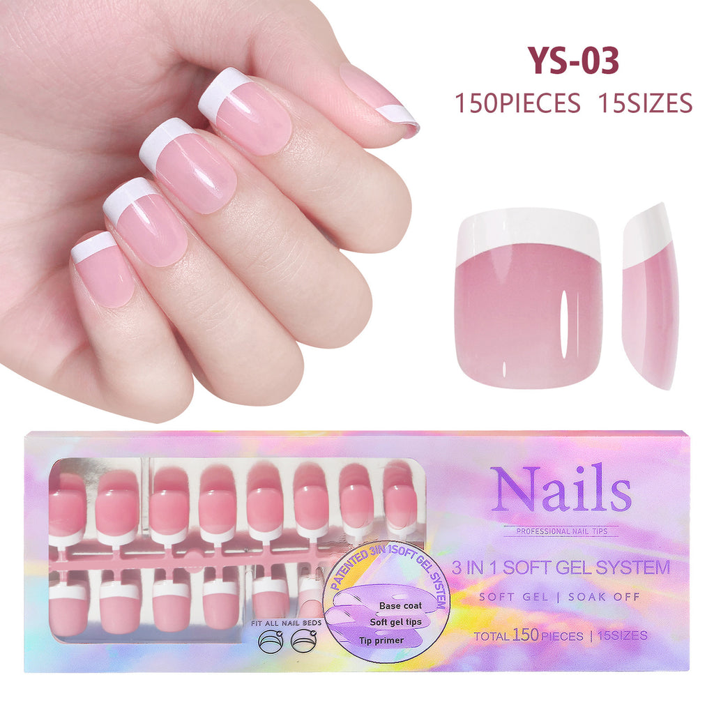 Non Marking Wearable Detachable French Style Nail Patch