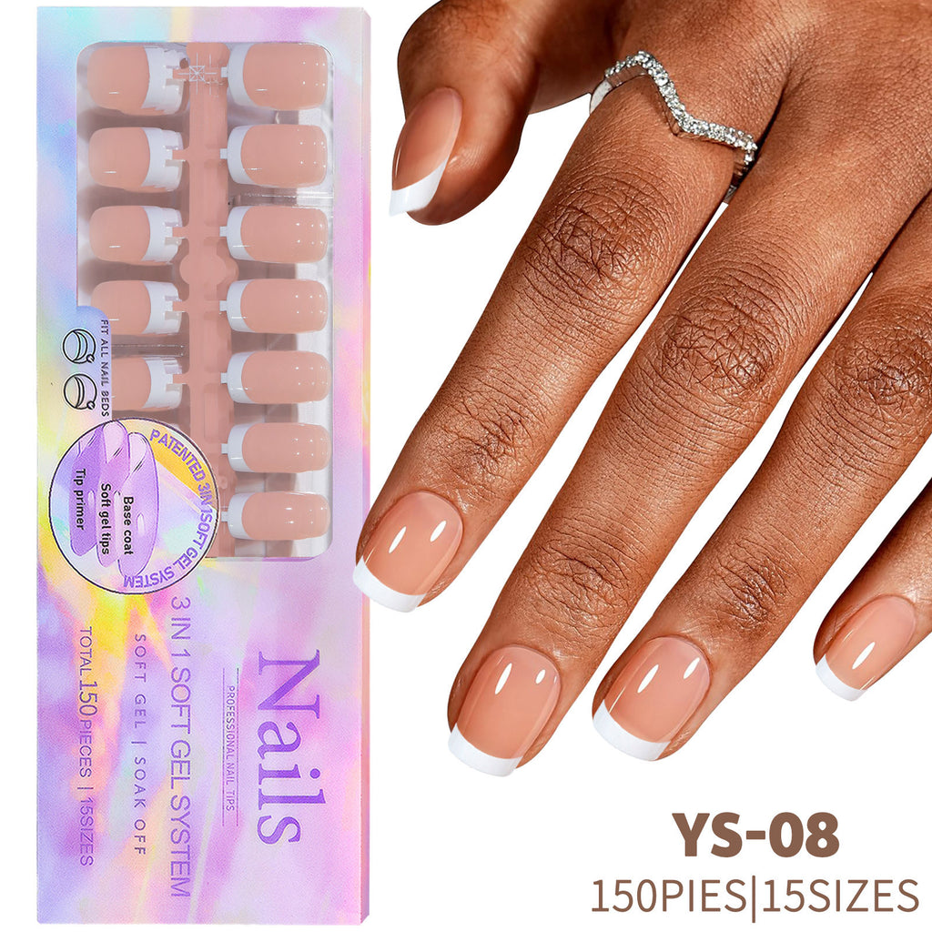 Non Marking Wearable Detachable French Style Nail Patch