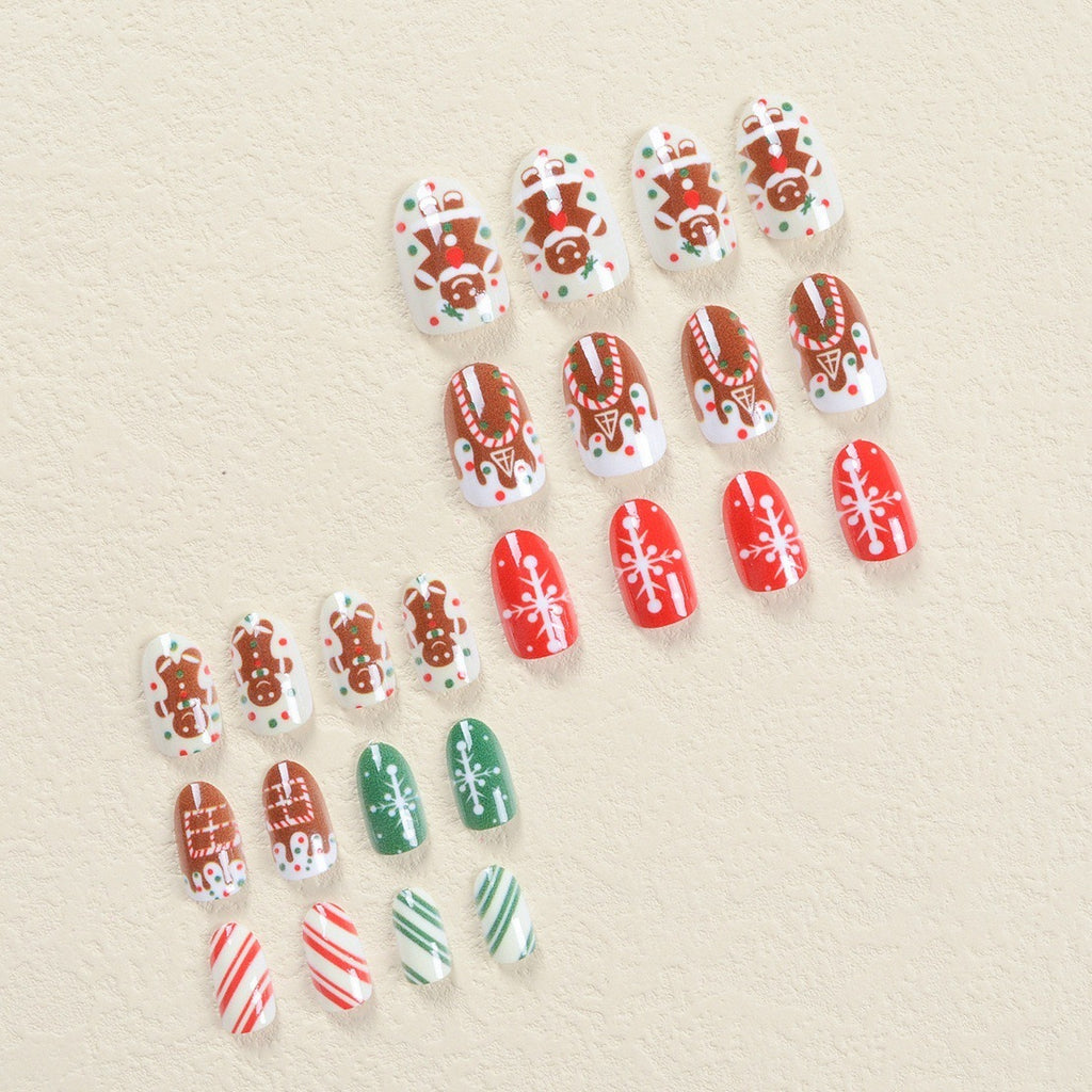 Fruit Gingerbread Man Chocolate House Fake Nail Tip