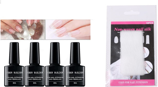 Nail extension fiberglass fiberglass+Fiber Builder Gel