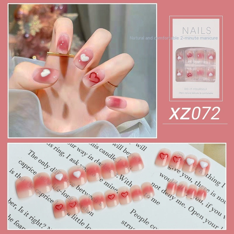 Nail Beauty New Hand-painted Fake Nail Tip Tulip Patch