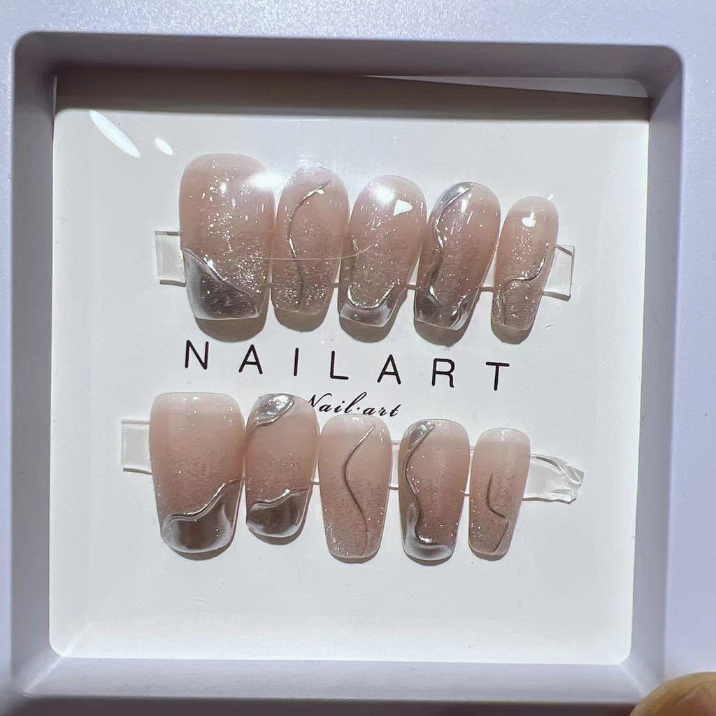 Handmade Manicure Wear Cat's Eye Gradient