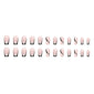 Mid-length Square Black Glitter French Nail Sticker