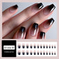 Black And White Gradient Ballet Nail Tips