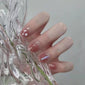 Nail Beauty New Hand-painted Fake Nail Tip Tulip Patch